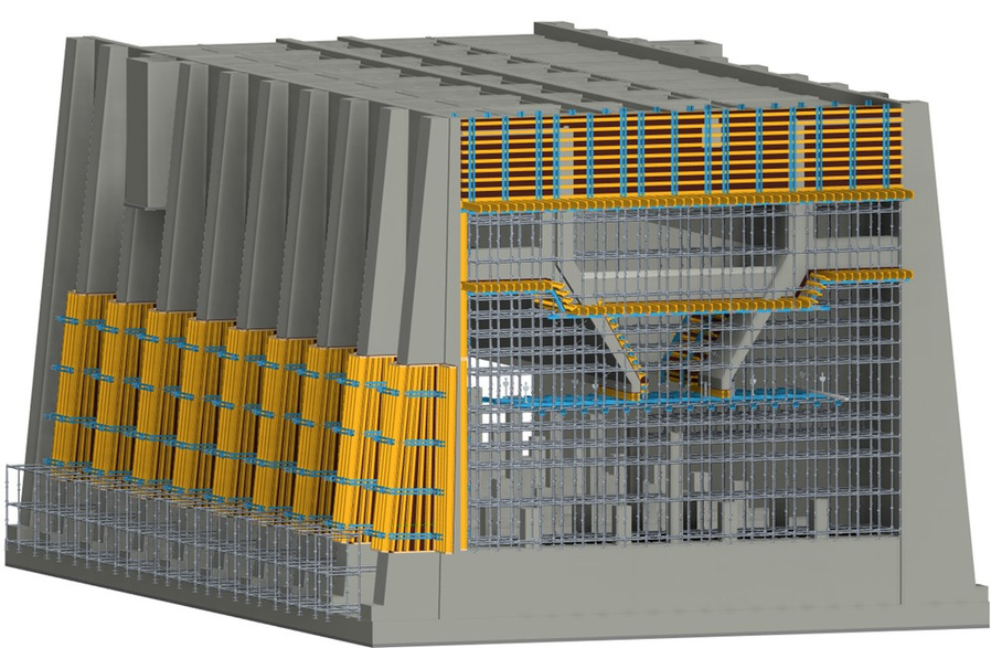 3D BIM model for aluminium formwork